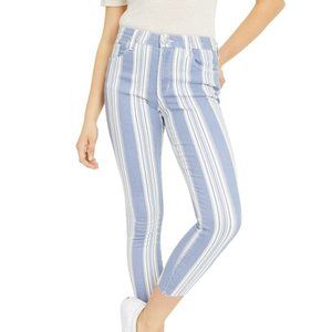 Green Street Denim striped cropped jeans J105